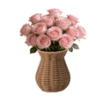 thumbnail image 1 of DAMAI Goblet Woven Planter Urn Shape, Handmade Rattan Vase for Decor Woven Vase Flower Arrangement Country Rustic Style Rattan Flower Basket for Tabletop Centerpiece Home Decor,5.7", 1 of 9