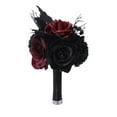 thumbnail image 1 of DAMAI Gothic Wedding Bride Bouquet,Artificial Black Rose Flowers Bouquet,Halloween Bouquet Dark Gothic Skull Flower Bouquet for Bridal Bridesmaid Wedding Engagement, 1 of 7