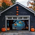 thumbnail image 1 of DAMAI Halloween Garage Door Decorations,13x5.9ft Creepy Cemetery Skeleton Dance Backdrop Halloween Garage Door Banner Cover Horror Night Forest Graveyard Background Spooky Party Decor, 1 of 6