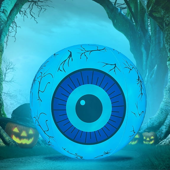 DAMAI Halloween Glow Eye Ball,15.7 Inch Huge in The Dark Eyeball Halloween Fake Eyeballs With remote control Glow Spooky Eyes for Home Outside Yard Lawn Garden Party Decor
