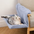 thumbnail image 1 of DAMAI Hanging Cat Radiator Bed Foldable Warm Fleece Beds, Cat Puppy Cradle Hammock Hanging Cat Hammock, Foldable Metal Frame, Machine Washable Cover, Blue, 1 of 6