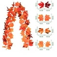 thumbnail image 1 of DAMAI Hanging Plant,Fake Foliage Autumn Leaves Garland,5.7Ft Artificial Maple Leaf Vine,for Home Garden Hotel Wedding Party,Fall Leaves Vines For Thanksgiving Holloween Festivals Decor, 1 of 7