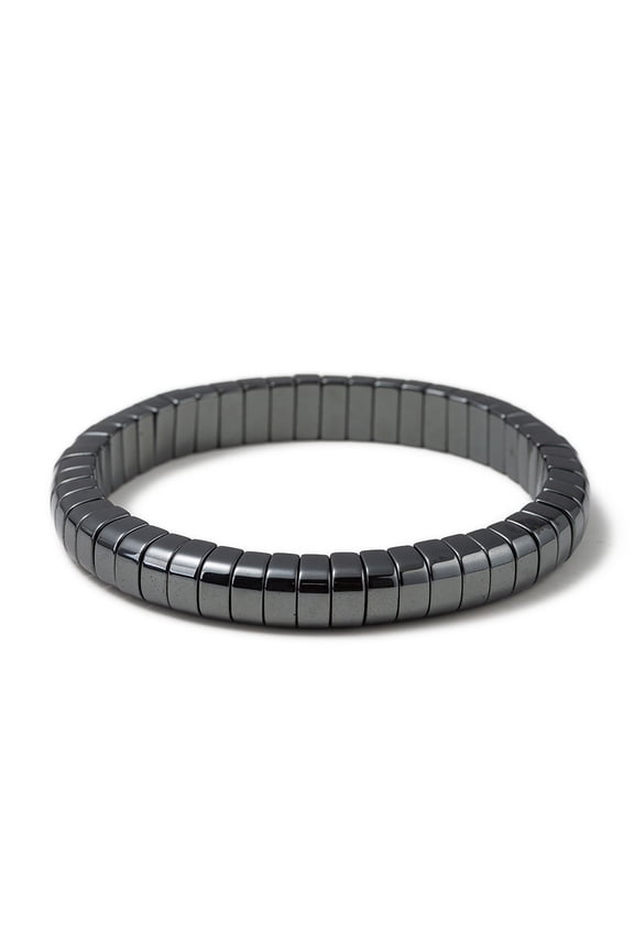 Hematite Bracelet for Men, Naturally Support T-Levels, Natural Stone for Focus Inspirational Reclaim Your Edge & Confidence Beads Healing Bracelets Stretch With Box Gift Jewelry