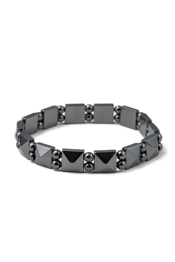 Hematite Bracelet for Men, Naturally Support T-Levels, Natural Stone for Focus Inspirational Reclaim Your Edge & Confidence Beads Healing Bracelets Stretch With Box Gift Jewelry