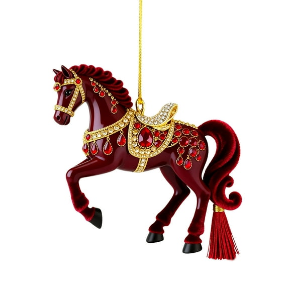 DAMAI Horse Christmas Ornament 2025, Horse Ornaments for Christmas Tree, Acrylic Western & Equestrian Theme Acrylic Horse Decorations,Vintage Farm Animal Hanging Ornaments for Xmas Tree,Home Decor