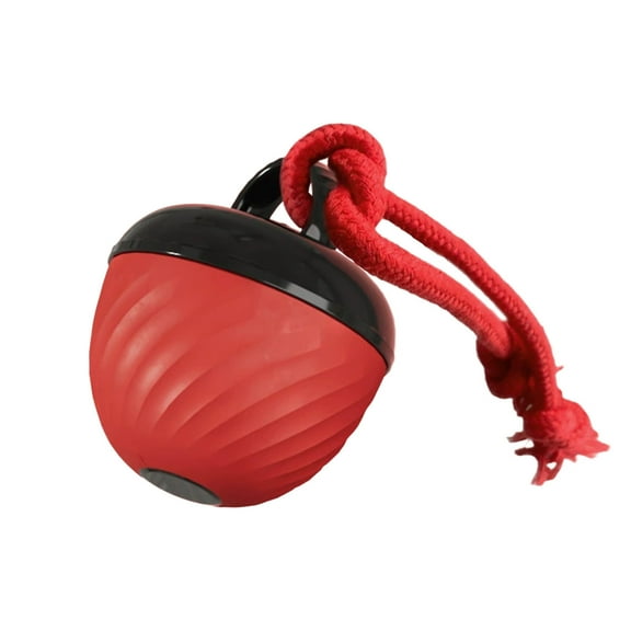 DAMAI Interactive Dog Toys Ball, 2025 Smart Pet Puppy Ball with Ropes, Random Path Electric Automatic Moving and Rolling Dogs Toy, for Small Medium Large Dogs Daily Training (Red)