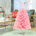 thumbnail image 1 of DAMAI LED Christmas Tree Hinged Spruce Artificial Holiday Christmas Tree, Artificial Xmas Pine Trees with Plastic Stand, Tabletop Xmas Tree, Christmas Table Decorations,Christmas Party Supplies, 1 of 8
