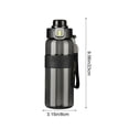 thumbnail image 1 of DAMAI Large-Capacity Sports Water Bottle, Leakproof BPA Free Plastic Fitness Bottle with Straw & Spout Lid & High Temperature Resistant Design, Reusable Water Bottle for Gym Hiking Travel Outdoor, 1 of 5
