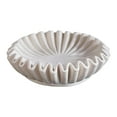 thumbnail image 1 of DAMAI Large Decorative Bowl,Decorative Bowl with Fluted Ruffle Exquisite Scalloped Resin Flower Bowl,for Kitchen Counter, Ruffle Decor, Stylish Key Bowl for Entry Table, Artificial Stone, 1 of 5