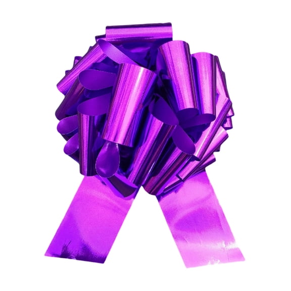 DAMAI Large Gift Glitter Bow 12" Pull String Bow, Giant Round Shape Present Bows, Perfect For Gift Wrapping Big Presents Cars Bikes & More(Purple)