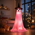 thumbnail image 1 of DAMAI Light Up Standing Ghost Decorations,Halloween LED Ghosts Props with Water Fillable Base &, Height Adjustable,Freestanding Ornament For Porch Yard Garden Lawn Halloween Party Display, 1 of 8