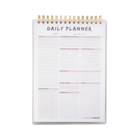 DAMAI To Do List Notepad,Daily Planner Notepad Do List Pad Pages for Efficient Management Spiral Bound Schedule Book for Work and Home Use for Productivity