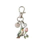 DAMAI A Little Hummingbird for You keychain, Featuring Birthstones, Personalized Humming Bird Theme Mom Keychain, Personalized Humming Bird Theme Mom Keychain