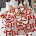 thumbnail image 1 of DAMAI Love Valentines Day Waffle Blanket Soft Fleece Blanket Cozy Fleece Blanket for Couch Bed Living Room Decoration 28"X39", 1 of 6