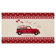 thumbnail image 1 of DAMAI Luxury Plush Bathroom Rugs Mat 16x24 Inch, Valentine's Day Soft Shaggy Bath Carpet, Red Love Heart Truck Roses Romantic Rustic Non-Slip Floor Mat for Kitchen, Bedroom, 1 of 6