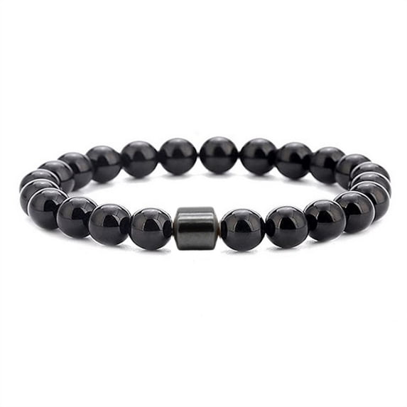 DAMAI Magnetic Bracelet for Men - Natural Stones Handmade Bracelet with 800 Gauss Magnets, Wellness Energy Balancing, Lightweight & Stylish, Unisex Jewellery Gift