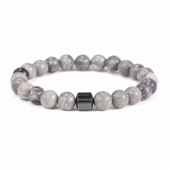 DAMAI Magnetic Bracelet for Men - Natural Stones Handmade Bracelet with 800 Gauss Magnets, Wellness Energy Balancing, Lightweight & Stylish, Unisex Jewellery Gift