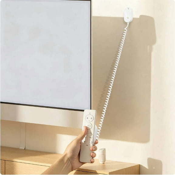 DAMAI Magnetic Remote Control Holder, Magnetic TV Remote Organizer for Anti Lost Convenience, Wall Mount Bracket Spring Rope with Strong Magnet for Bedroom, Home, Offices, Living Room