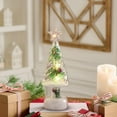 thumbnail image 1 of DAMAI Mercury Glass Christmas Tree Silver Plate Glass Figurines with LED Fairy Lights,Light up Tabletop Mini Xmas Tree for Home Table Centerpiece, 1 of 7
