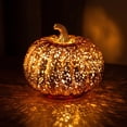 thumbnail image 1 of DAMAI Mercury Glass Light up Pumpkin Light, Golden Glass Light‑Up Pumpkin Decor with Warm LED,Battery Operated Decor For Table Mantel Shelf Fall‑Harvest Farmhouse Home‑Party, 1 of 5
