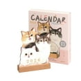thumbnail image 1 of DAMAI Mini Cat Desktop Calendar 2026 With Wooden Base, Cute 3D Dog & Cat Cartoon Design, Multi-Functional Writable Mini Desk Calendar for Home & Office (dog), 1 of 9