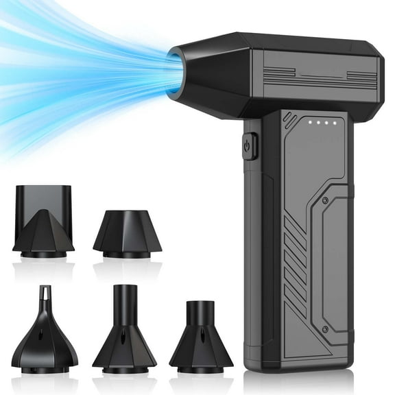 DAMAI Mini Electric Air Duster Turbo Fan, 3-Gear Adjustable Mini Duster Blower with Fast Charging, Cordless Air Blower for Computer, Keyboard, Car Cleaning, Houes, Outdoor