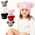 thumbnail image 1 of DAMAI Mini Winter Hat Knit Beanie with Pom Poms Warm Hats Knitted Beanie Hat with Double Pom Poms, Cute & Warm Accessory for Autumn and Winter Daily Wear, 1 of 6