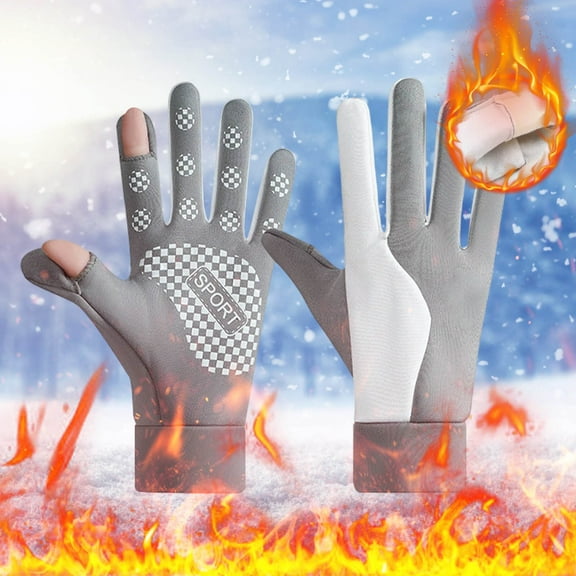 DAMAI Motorcycle Gloves - Full Finger Touchscreen Gloves, Cycling Warm Gloves with Touchscreen Compatible for Powersports, Road Racing, ATV, Snowmobile