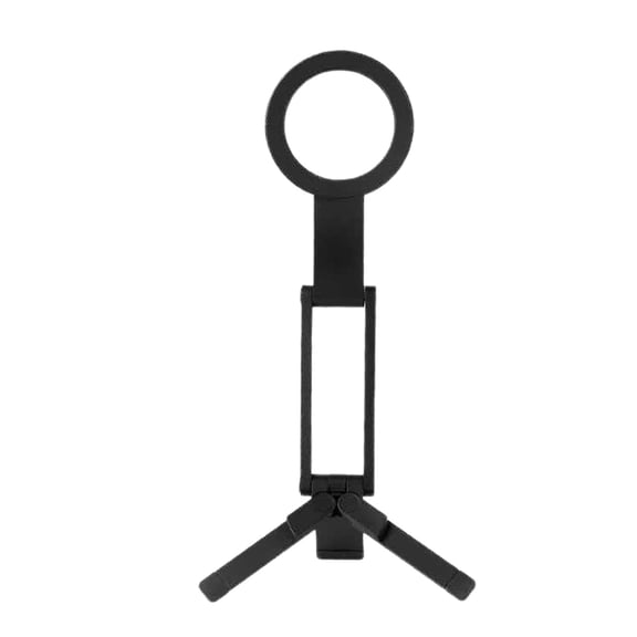 DAMAI Multifunctional Magnetic Phone Tripod Stand - 0.8cm Thick Aluminium Smartphone Mini Tripod, Portable and Foldable Pocket Cell Phone Stand for Travel Vlog Photography Video Recording(Black)