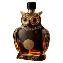 DAMAI Owl Whiskey Decanter,Animal Glass Liquor Decanters,Airtight Lid 3D Design Empty Container,Unique Engraved Whiskey Glass, Home Bar Decor for Whiskey Lovers