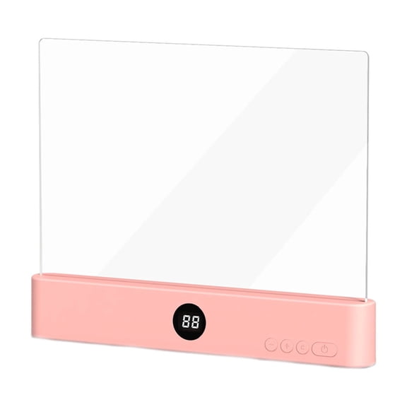 DAMAI Page Glow Reading Light, Smart Led Reading Light, Rechargeable Clear LED Flat Reading Light with 3 Colors & Timer, Doodleable Panel Plate Lamp Full Page Lights, for Book Lovers