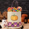 thumbnail image 1 of DAMAI Personalized Halloween Bags,Reusable Halloween Basket with Handle,Custom Candy Basket Halloween Bucket Organizer Stortage Bin for Party Favor Supplies(Pumpkin - Purple), 1 of 7