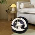 thumbnail image 1 of DAMAI Pet Bed,Semi Enclosed Cats Bed,Cat Beds for Indoor Cats - Cat Bed Cave,Soft Plush Premium Cotton No Deformation Pet Bed(Penguin), 1 of 7