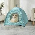 thumbnail image 1 of DAMAI Pet Tent for Cats & Small Dogs,Dog Cat House Tent with Breathable Mesh,Portable Washable Waterproof Pet Tents with Cool Mat for Camping, Beach, Park - Semi-Enclosed Hideaway(Green), 1 of 7