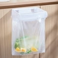 thumbnail image 1 of DAMAI Plastic Trash Bag Holder Rack, Foldable Garbage Rack, No Drill Adhesive Mounted Plastic Bag Holder, Space Saving Towel Hanger, Collapsible Garbage Can for Cabinets/Doors/Cupboards, 1 of 9