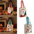 thumbnail image 1 of DAMAI Portable Gift Bag Old Man Snowman Bag, Jute & Linen Reusable Tote Bags With Handle, Apple Bags Party New Year Favor, 1 of 7