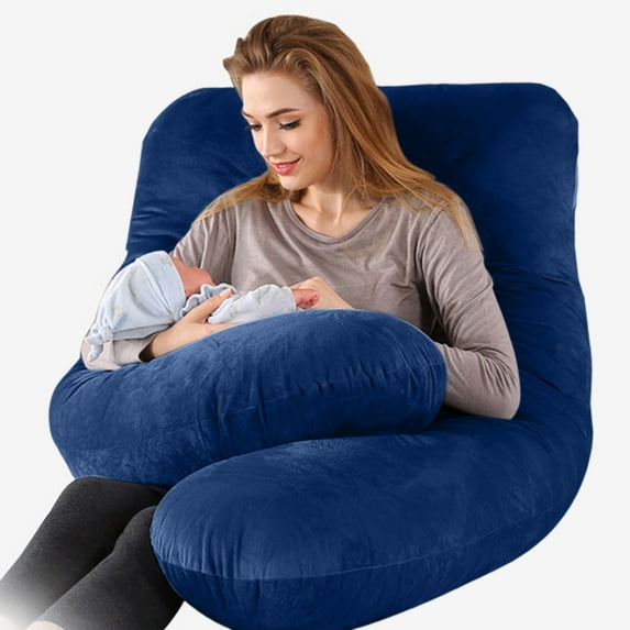 DAMAI Pregnancy Pillow U Shaped Body Pillow Cover, U-Shaped Maternity Pillow Full Body Pregnancy Pillow Cover, Pillowcase with Removable Cotton Cover 51x27 Inch for Pregnancy Pillow