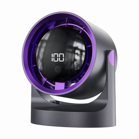 DAMAI Rechargeable USB Desk Fan with Digital Display, Household Air Circulation Fan,Small Battery Desktop Fans for Bedroom Home Office Travel