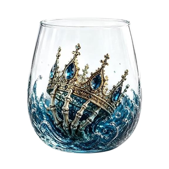 DAMAI Release The Kraken Pirate Glass Collection,2D Legendary Ocean Animal Drinking Glass,Handcrafted Borosilicate Tumbler for Cocktails and Beverages