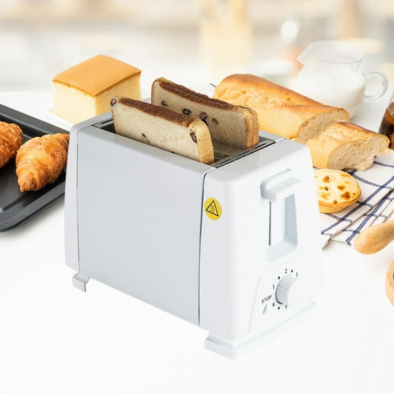 DAMAI Retro Toaster,2 Slice Bread Toaster With 6 Functions Stainless Steel Toaster,Removable Smart Toaster Toaster(White)