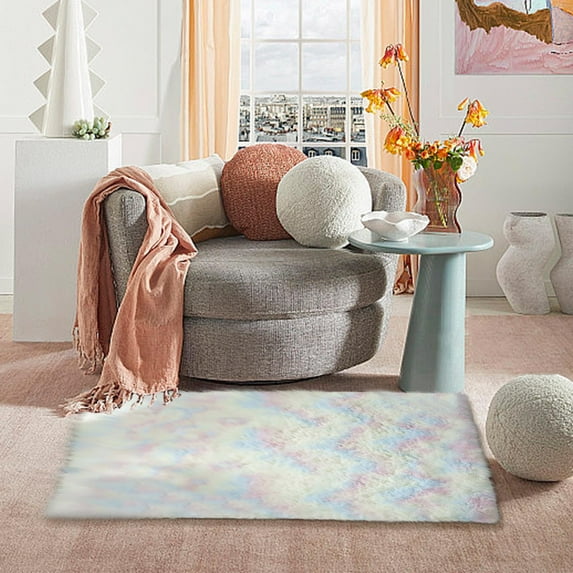 DAMAI Rugs for Living Room, 63"x23" Soft Fluffy Area Rug for Bedroom, Plush Decorative Rug, Anti-Skid, Indoor Home Carpet for Living Room
