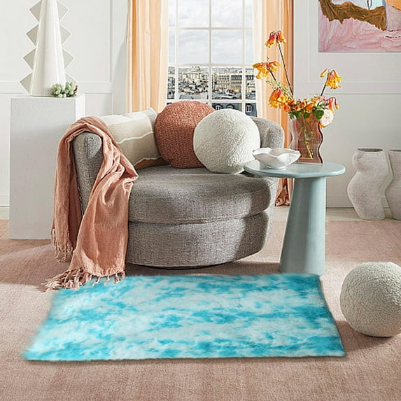 DAMAI Rugs for Living Room, 63"x23" Soft Fluffy Area Rug for Bedroom, Plush Decorative Rug, Anti-Skid, Indoor Home Carpet for Living Room