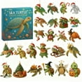 thumbnail image 1 of DAMAI Sea Turtle Advent Calendars 2025, 24 Days Sea Turtle Themed Christmas Countdown Calendar, Acrylic 2D Christmas Tree Hanging Decoration, Cute Seas Turtles Gift Christmas Decorations Calendar, 1 of 6