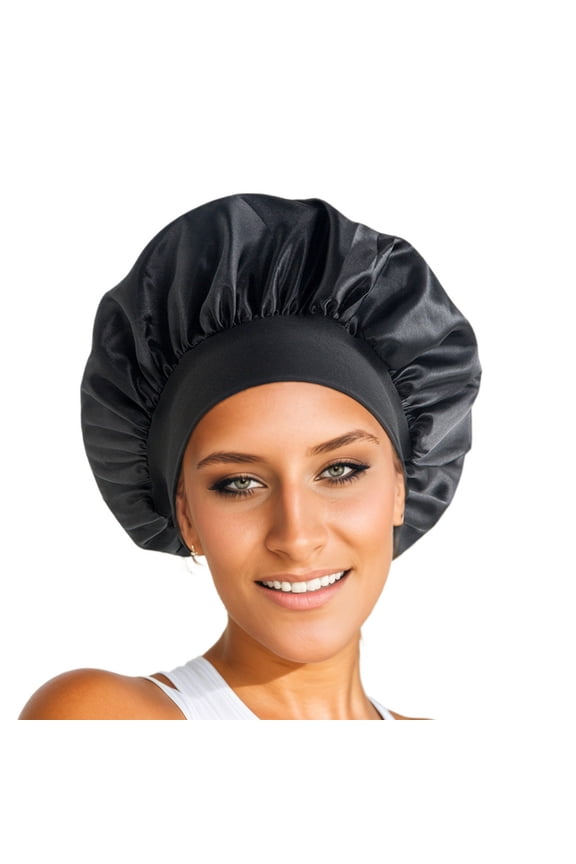 Silk Satin Bonnets for Men, Double Layer Silk, Satin Bonnet for Sleeping, Adjustable Hem and Double Layer, Large Sleep Cap for Curly Hair, Braids Stay On All Night