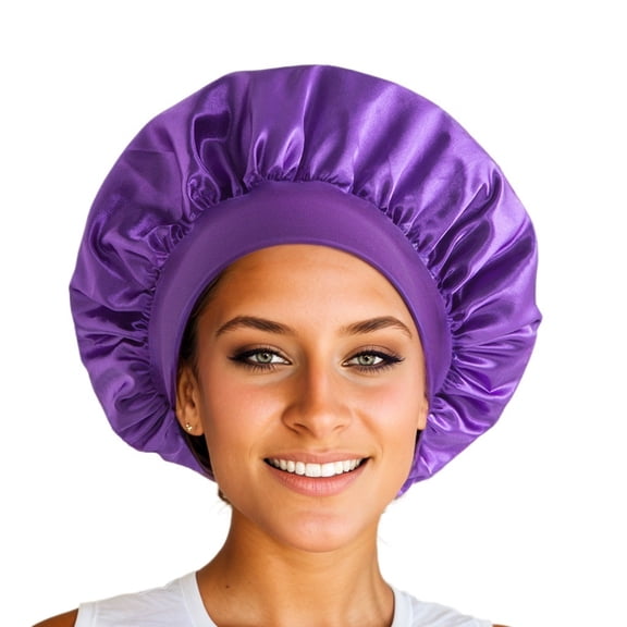 DAMAI Silk Satin Bonnets for Men, Double Layer Silk, Satin Bonnet for Sleeping, Adjustable Hem and Double Layer, Large Sleep Cap for Curly Hair, Braids Stay On All Night