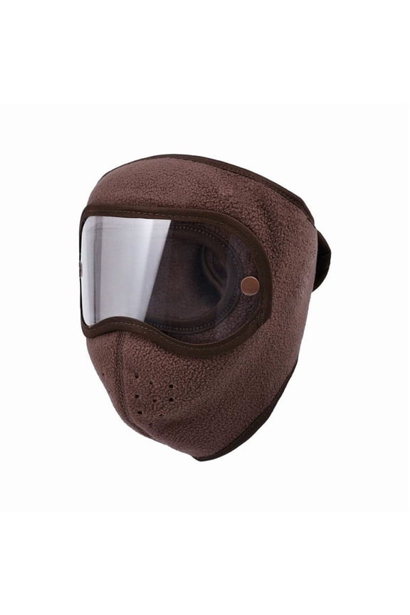 Ski Full Face Mask Windproof Fleece & Neck Warmer - Cold Weather Balaclava with Visor for Running Skiing Hiking Cycling Snowboarding Ice Skating