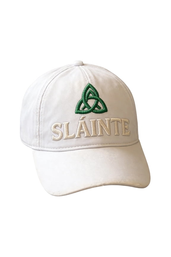 Slainte Hat Unisex Slainte St. Patrick's Day Hat Irish Hats Funny St Patricks Day Baseball Cap for Women Men,White