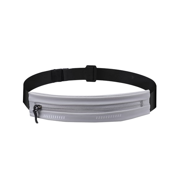 DAMAI Slim Running Belt Fanny Pack, Exercise Waist Pack for Women and Men, Runners Fanny Pack Phone Holder, Waist Belt for Workout Jogging Hiking Cycling, Money Belt Running Gear Accessories (Gray)