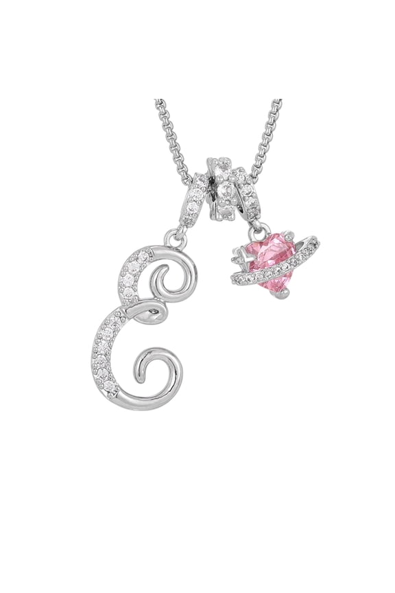 Sliver 3-Layering Initial A-Z Letter Pendant Necklaces, 26 Letters and Hearts Pendant, Personalized Heart Dainty Birthday Necklace Gifts for Women