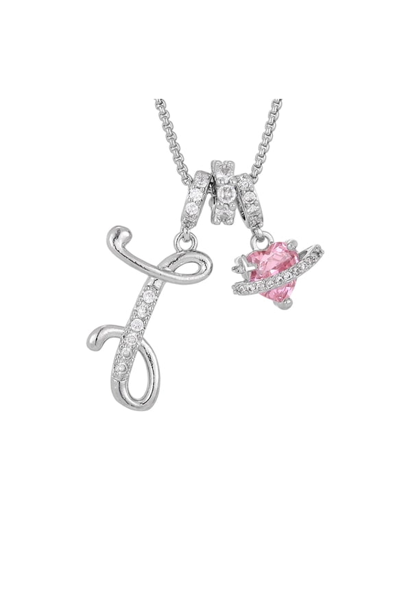 Sliver 3-Layering Initial A-Z Letter Pendant Necklaces, 26 Letters and Hearts Pendant, Personalized Heart Dainty Birthday Necklace Gifts for Women
